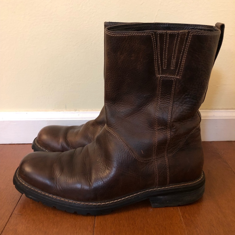 Cole Haan Nike Air Waterproof Brown Leather Boots - M11